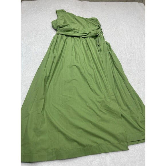 Abercrombie & Fitch Maxi Dress Women Green Cut Out Cotton Vacay Boho Sz  XLP New - Picture 2 of 12